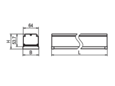 Line drawing Ridi Leuchten VL2S GPS150  2550052 LED device carrier 840
