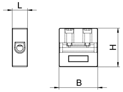 Dimensional drawing 2 OBO TK 04 Terminal strip 1 p
