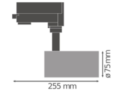 Dimensional drawing LEDVANCE TRACK SP7525W3K90RBK Downlight spot floodlight