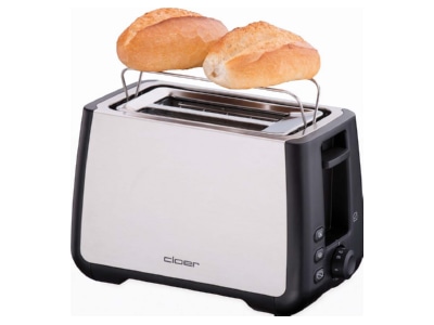 Product image detailed view 1 Cloer 3569 eds sw 2 slice toaster 1000W stainless steel
