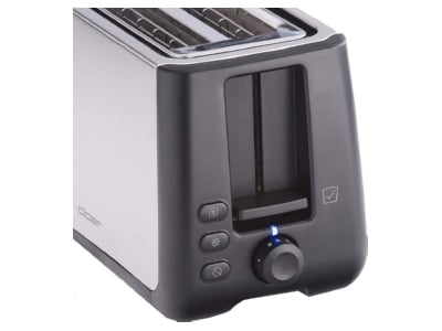 Product image detailed view 3 Cloer 3569 eds sw 2 slice toaster 1000W stainless steel
