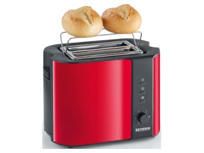 Product image detailed view 2 Severin AT 2217 Fire Red sw 2 slice toaster 800W red