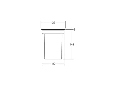 Dimensional drawing Brumberg 00310500 In ground luminaire 1x5W 3105