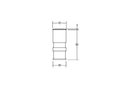 Dimensional drawing Brumberg 00P3817W In ground luminaire 1x1W P3817W