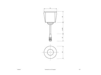 Dimensional drawing EVN P67 061099 In ground luminaire LED not exchangeable