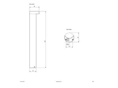 Mazeichnung EVN C54151702P P LED Pollerleuchte IP54 230V 7W 3000K