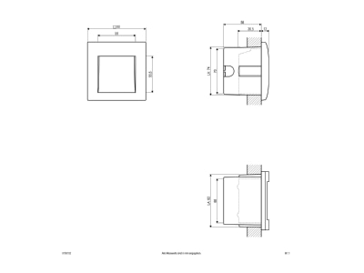 Dimensional drawing EVN 9150102 Orientation luminaire