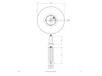 Mazeichnung EVN GK3018 Kugel Leuchte D30cm E27 40W granitoptik