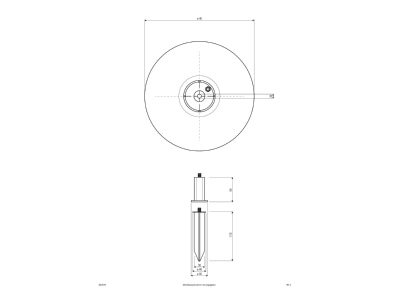 Mazeichnung EVN GK4018 Kugel Leuchte D40cm E27 40W granitoptik