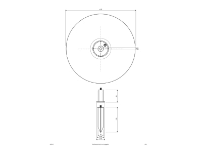Mazeichnung EVN GK5018 Kugel Leuchte D50cm E27 40W granitoptik