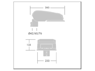 Dimensional drawing Zumtobel CQ 36L50   96665635 Luminaire for streets and places CQ 36L50  96665635