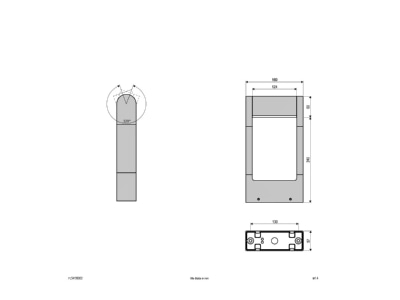 Mazeichnung EVN PL54150302 Wegeleuchte 3000K  IP54 230V
