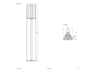 Mazeichnung EVN WLD65071502 Wegeleuchte 3000K  230V  345lm