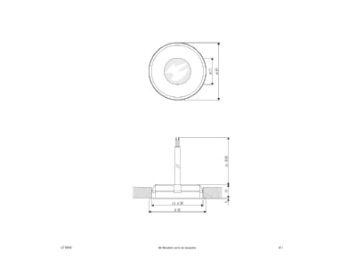 Dimensional drawing EVN L67100602 In ground luminaire LED not exchangeable