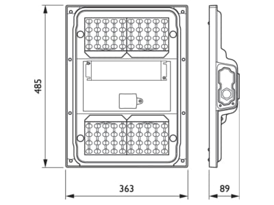 Mazeichnung Philips Licht BGP235 LED  48290900 LED Aussenleuchte 4000K