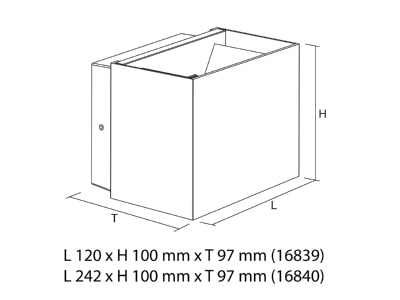 Mazeichnung Abalight VAJO 10 840 B LED Aussenleuchte 4000K