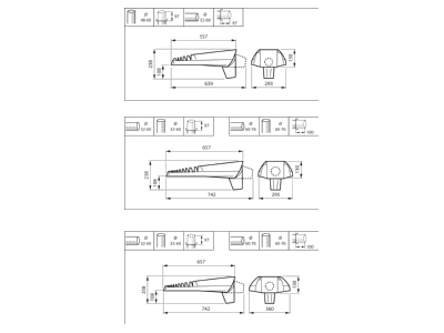 Mazeichnung Signify PLS BGP703 LED  18199100 LED Mastleuchte 830  DALI BGP703 LED 18199100