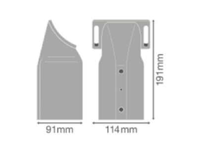 Mazeichnung LEDVANCE SLFLEXSPIGOT76MMALW Mastadapter 76mm