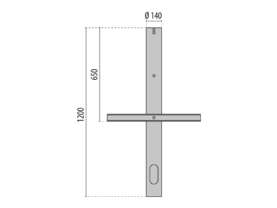Dimensional drawing Performance in Light 3114957 Bottom plate for light pole