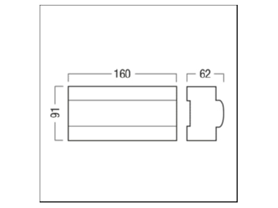 Dimensional drawing Zumtobel LITECOM CCD 22171472 System component for lighting control LITECOM CCD22171472