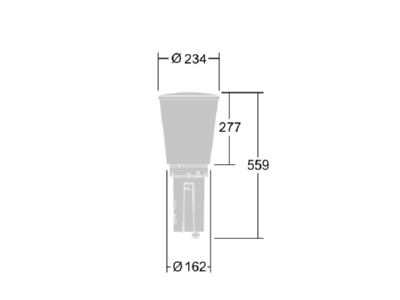 Mazeichnung Zumtobel CN 18L105  96679082 LED Beleuchtungsmast 730  anthr  CN 18L105 96679082