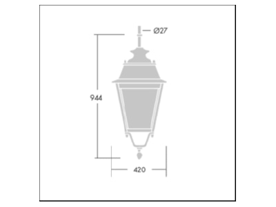 Mazeichnung Zumtobel EP 145 LED  96679888 LED Mastaufsatzleuchte 727 EP 145 LED 96679888