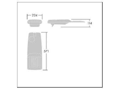 Mazeichnung Zumtobel IP 12L105   96636168 LED Strassenleuchte 740 IP 12L105  96636168