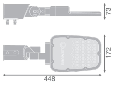 Mazeichnung Ledvance SLAREASPDSMV45W727 LED Strassenleuchte 727