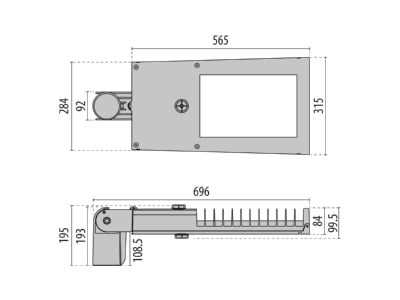 Mazeichnung Performance in Light 3117727 LED Strassenleuchte 4000K