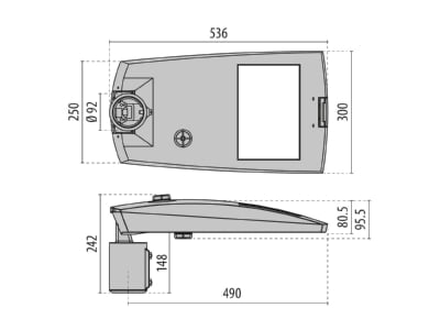 Mazeichnung Performance in Light 3118632 LED Mastleuchte 4000K