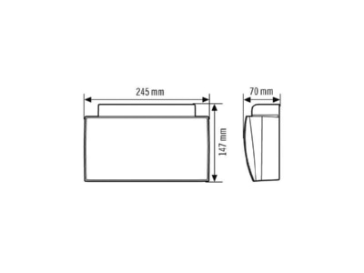 Mazeichnung ESYLUX SLE SLFEL EN10061806 Notleuchte 24m EKW 4W SLE LEDiSC C Wand ws