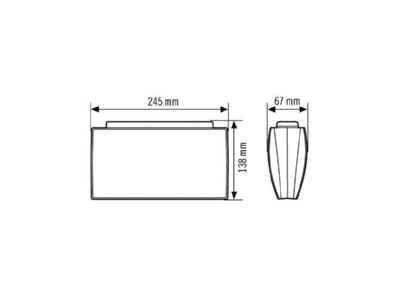 Ma�zeichnung ESYLUX SLE SLFEL EN10061813 Notleuchte 24m EKW 4W SLE LEDi SC C Decken