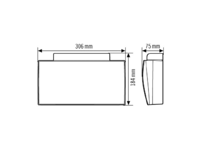 Ma�zeichnung ESYLUX SLE SLFEL EN10061820 Notleuchte 30m EKW 4W SLF LEDiSC C Wand ws