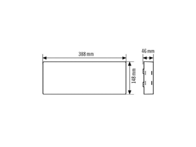 Mazeichnung ESYLUX SLXELLED  EN10077302 Notleuchte Wandaufbau 8h 24m