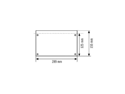 Dimensional drawing ESYLUX SLX24DIS  EN10032578 Acrylic plate for emergency luminaire EN10032578