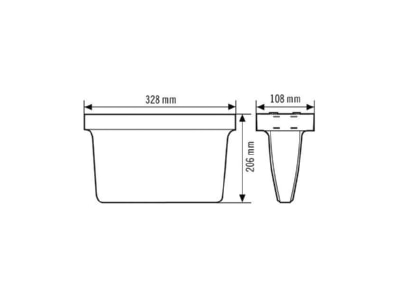 Mazeichnung ESYLUX SLXELLED  EN10077012 LED Notleuchte 24m Erkennungsweite