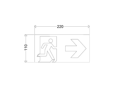 Mazeichnung Schuch 220 110 34 Normpiktogramm Pfeil rechts