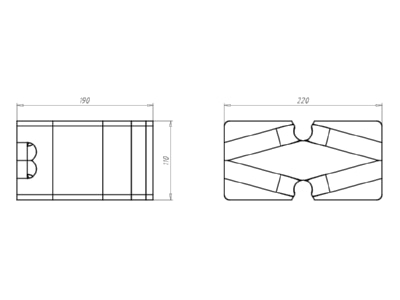 Dimensional drawing Kaiser 1159 71 Accessory for junction box