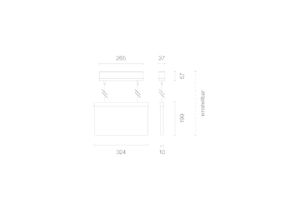 Mazeichnung Lichtline SL49DMS003SL LED Rettungszeichenleuchte 3h