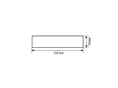 Dimensional drawing ESYLUX SLA 14 SYMBOL SET 1 Sticker for emergency luminaire