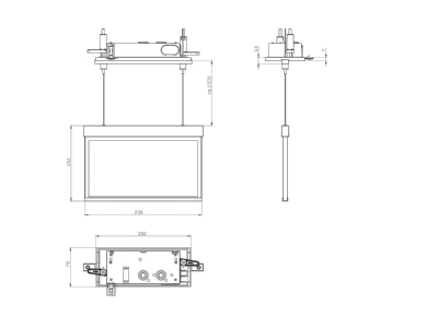 Mazeichnung RP Technik AMCC001SC AZ LED Rettungszeichenleuchte EB   SC 1h  anthrazit