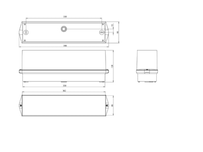 Mazeichnung RP Technik KWID019ML Rettungszeichenleuchte ZBA