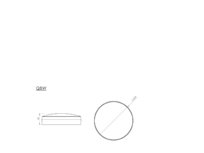 Mazeichnung RP Technik QBW029ML Sicherheitsleuchte ZBA   ML  weiss