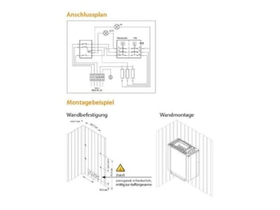 Wiring plan EOS Filius Control 7 5kW Sauna furnace 7 5kW