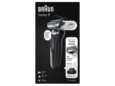 Product image detailed view 5 BRAUN 7 71 N1200s sw gr Wet  dry shaver accumulator operated