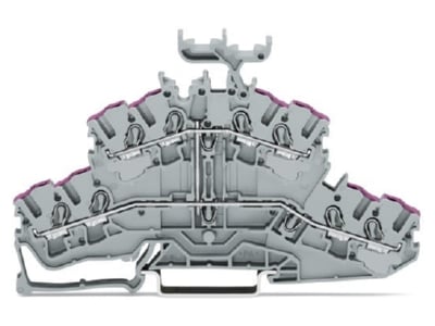Produktbild WAGO 2002 2438 Doppelstockklemme 2 5qmm  grau
