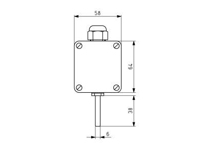 Dimensional drawing Alre it AFHP 100 Outdoor temperature sensor  50 C   150 C