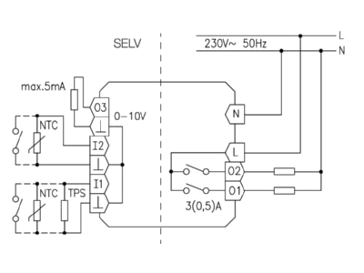 Anschlussbild Alre it KTRRUu 217 456 55 Klimaregler elek  UP 5 40 C f 2  4Rohrs  KTRRUu 217 45655