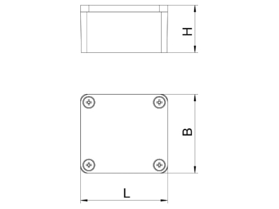 Dimensional drawing 1 OBO Mx 060503 CR3 Distribution cabinet  empty  34x58mm
