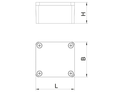 Dimensional drawing 3 OBO Mx 060503 CR3 Distribution cabinet  empty  34x58mm